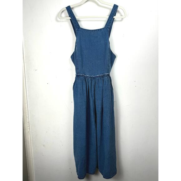 Aritzia Wilfred Hymne Linen Blend Apron Dress Preppy Cottage Farm Peasant Size 0 - Picture 3 of 12